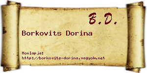 Borkovits Dorina névjegykártya